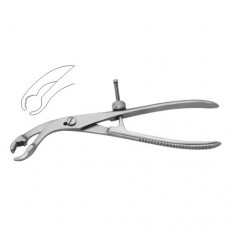 Bone Holding Forcep Self Centering - With Thread Fixation Stainless Steel, 28 cm - 11"